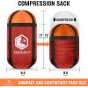 imageVENTURE 4TH Backpacking Sleeping Bag  XXL Double and Single Sizes  Lightweight Warm ampamp Cold Weather Sleeping Bags for Adults Kids ampamp Couples  Ideal for Hiking Camping ampamp Outdoor Adventures30lbs  OrangeBlack