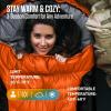 imageVENTURE 4TH Backpacking Sleeping Bag  XXL Double and Single Sizes  Lightweight Warm ampamp Cold Weather Sleeping Bags for Adults Kids ampamp Couples  Ideal for Hiking Camping ampamp Outdoor Adventures45lbs  OrangeGray