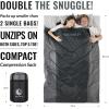 imageVENTURE 4TH Backpacking Sleeping Bag  XXL Double and Single Sizes  Lightweight Warm ampamp Cold Weather Sleeping Bags for Adults Kids ampamp Couples  Ideal for Hiking Camping ampamp Outdoor Adventures70lbs  BlackSilver