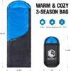 imageVENTURE 4TH Backpacking Sleeping Bag  XXL Double and Single Sizes  Lightweight Warm ampamp Cold Weather Sleeping Bags for Adults Kids ampamp Couples  Ideal for Hiking Camping ampamp Outdoor Adventures40lbs  BlueBlack