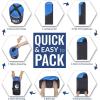 imageVENTURE 4TH Backpacking Sleeping Bag  XXL Double and Single Sizes  Lightweight Warm ampamp Cold Weather Sleeping Bags for Adults Kids ampamp Couples  Ideal for Hiking Camping ampamp Outdoor Adventures40lbs  BlueBlack