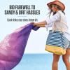 imageVENTURE 4TH FamilySize Beach Blanket Sandproof Waterproof Lightweight ampamp Compact Includes Stakes and Carry Bag 7x8 feet XL Purple MandalaPurple Mandala