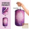 imageVENTURE 4TH FamilySize Beach Blanket Sandproof Waterproof Lightweight ampamp Compact Includes Stakes and Carry Bag 7x8 feet XL Purple MandalaPurple Mandala