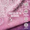 imageVENTURE 4TH FamilySize Beach Blanket Sandproof Waterproof Lightweight ampamp Compact Includes Stakes and Carry Bag 7x8 feet XL Purple MandalaPurple Mandala