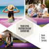 imageVENTURE 4TH FamilySize Beach Blanket Sandproof Waterproof Lightweight ampamp Compact Includes Stakes and Carry Bag 7x8 feet XL Purple MandalaPurple Mandala