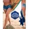imageVENTURE 4TH Microfiber Beach Towel QuickDry Compact SandFree Absorbent Sandproof and Lightweight  Perfect for Camping Beach and Roadtrips Midnight Bloom Design  35x78 inchesDark Blue