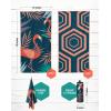 imageVENTURE 4TH Microfiber Beach Towel QuickDry Compact SandFree Absorbent Sandproof and Lightweight  Perfect for Camping Beach and Roadtrips Midnight Bloom Design  35x78 inchesNavy Flamingo