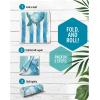 imageVENTURE 4TH Microfiber Beach Towel QuickDry Compact SandFree Absorbent Sandproof and Lightweight  Perfect for Camping Beach and Roadtrips Midnight Bloom Design  35x78 inchesStriped Turtle