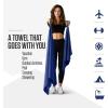 imageVENTURE 4TH Quick Dry Towel Microfiber Travel Towel Ideal for Camping Hiking Backpacking Gym Lightweight ampamp Fast Drying Travel Towels for Body Compact ampamp Easy to Pack  Light Gray Extra LargeNavy Blue