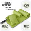 imageVENTURE 4TH Quick Dry Towel Microfiber Travel Towel Ideal for Camping Hiking Backpacking Gym Lightweight ampamp Fast Drying Travel Towels for Body Compact ampamp Easy to Pack  Light Gray Extra LargeLime