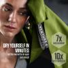 imageVENTURE 4TH Quick Dry Towel Microfiber Travel Towel Ideal for Camping Hiking Backpacking Gym Lightweight ampamp Fast Drying Travel Towels for Body Compact ampamp Easy to Pack  Light Gray Extra LargeLime