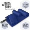 imageVENTURE 4TH Quick Dry Towel Microfiber Travel Towel Ideal for Camping Hiking Backpacking Gym Lightweight ampamp Fast Drying Travel Towels for Body Compact ampamp Easy to Pack  Light Gray Extra LargeNavy Blue