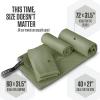 imageVENTURE 4TH Quick Dry Towel Microfiber Travel Towel Ideal for Camping Hiking Backpacking Gym Lightweight ampamp Fast Drying Travel Towels for Body Compact ampamp Easy to Pack  Light Gray Extra LargeArmy Green