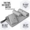 imageVENTURE 4TH Quick Dry Towel Microfiber Travel Towel Ideal for Camping Hiking Backpacking Gym Lightweight ampamp Fast Drying Travel Towels for Body Compact ampamp Easy to Pack  Light Gray Extra LargeLight Gray