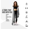 imageVENTURE 4TH Quick Dry Towel Microfiber Travel Towel Ideal for Camping Hiking Backpacking Gym Lightweight ampamp Fast Drying Travel Towels for Body Compact ampamp Easy to Pack  Light Gray Extra LargeLight Gray