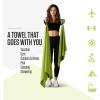 imageVENTURE 4TH Quick Dry Towel Microfiber Travel Towel Ideal for Camping Hiking Backpacking Gym Lightweight ampamp Fast Drying Travel Towels for Body Compact ampamp Easy to Pack  Light Gray Extra LargeLime