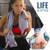 imageVENTURE 4TH Quick Dry Travel Towel  Fast Drying Ultra Soft Microfiber Towels  Essential for Camping Backpacking Yoga Swimming Gym Sports and Beach  3 Compact SizesGray Pink