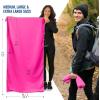 imageVENTURE 4TH Quick Dry Travel Towel  Fast Drying Ultra Soft Microfiber Towels  Essential for Camping Backpacking Yoga Swimming Gym Sports and Beach  3 Compact SizesPink Gray
