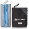 imageVENTURE 4TH Quick Dry Travel Towel  Fast Drying Ultra Soft Microfiber Towels  Essential for Camping Backpacking Yoga Swimming Gym Sports and Beach  3 Compact SizesGray Blue