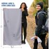 imageVENTURE 4TH Quick Dry Travel Towel  Fast Drying Ultra Soft Microfiber Towels  Essential for Camping Backpacking Yoga Swimming Gym Sports and Beach  3 Compact SizesGray Pink