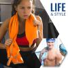 imageVENTURE 4TH Quick Dry Travel Towel  Fast Drying Ultra Soft Microfiber Towels  Essential for Camping Backpacking Yoga Swimming Gym Sports and Beach  3 Compact SizesOrange Gray