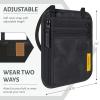 imageVENTURE 4TH RFID Blocking Travel Neck Wallet  Security Neck Pouch Passport Holder with Nylon Lining GreenEbony