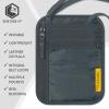 imageVENTURE 4TH RFID Blocking Travel Neck Wallet  Security Neck Pouch Passport Holder with Nylon Lining GreenGray
