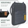 imageVENTURE 4TH RFID Blocking Travel Neck Wallet  Security Neck Pouch Passport Holder with Nylon Lining GreenGray