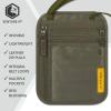 imageVENTURE 4TH RFID Blocking Travel Neck Wallet  Security Neck Pouch Passport Holder with Nylon Lining GreenGreen