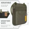 imageVENTURE 4TH RFID Blocking Travel Neck Wallet  Security Neck Pouch Passport Holder with Nylon Lining GreenGreen