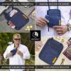 imageVENTURE 4TH RFID Blocking Travel Neck Wallet  Security Neck Pouch Passport Holder with Nylon Lining GreenNavy Blue
