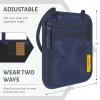 imageVENTURE 4TH RFID Blocking Travel Neck Wallet  Security Neck Pouch Passport Holder with Nylon Lining GreenNavy Blue