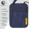 imageVENTURE 4TH RFID Blocking Travel Neck Wallet  Security Neck Pouch Passport Holder with Nylon Lining GreenNavy Blue