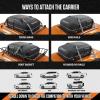 imageVENTURE 4TH Rooftop Cargo Carrier  21 Cubic Feet Waterproof Car Roof Cargo Bag with TieDown ampamp Compression Straps Fits Most Vehicles with or Without Roof Racks Sidebars ampamp Crossbars21 Cubic Feet
