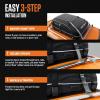 imageVENTURE 4TH Rooftop Cargo Carrier  21 Cubic Feet Waterproof Car Roof Cargo Bag with TieDown ampamp Compression Straps Fits Most Vehicles with or Without Roof Racks Sidebars ampamp Crossbars21 Cubic Feet