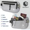 imageVENTURE 4TH Slim Minimalist Design RFID Money Belt with RFID Blocking Sleeves for Men and Women  Ideal for Keeping Your Cash Credit Card Passport Phone Secure When Traveling  BrownSilver