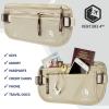 imageVENTURE 4TH Slim Minimalist Design RFID Money Belt with RFID Blocking Sleeves for Men and Women  Ideal for Keeping Your Cash Credit Card Passport Phone Secure When Traveling  BrownBeige