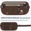 imageVENTURE 4TH Slim Minimalist Design RFID Money Belt with RFID Blocking Sleeves for Men and Women  Ideal for Keeping Your Cash Credit Card Passport Phone Secure When Traveling  BrownBrown