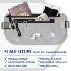 imageVENTURE 4TH Slim Minimalist Design RFID Money Belt with RFID Blocking Sleeves for Men and Women  Ideal for Keeping Your Cash Credit Card Passport Phone Secure When Traveling  BrownSilver