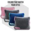 imageVENTURE 4TH Travel Blanket Pillow  Premium UltraSoft ampamp Warm 2in1 Blanket or Pillow for Airplane Car ampamp Bus  Compact Lightweight ampamp Portable  LintFree No Shedding No Pilling  PinkGraywhite