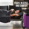 imageVENTURE 4TH Travel Blanket Pillow  Premium UltraSoft ampamp Warm 2in1 Blanket or Pillow for Airplane Car ampamp Bus  Compact Lightweight ampamp Portable  LintFree No Shedding No Pilling  PinkGraypink