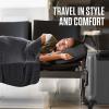 imageVENTURE 4TH Travel Blanket Pillow  Premium UltraSoft ampamp Warm 2in1 Blanket or Pillow for Airplane Car ampamp Bus  Compact Lightweight ampamp Portable  LintFree No Shedding No Pilling  PinkGraywhite