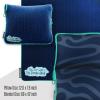 imageVENTURE 4TH Travel Blanket Pillow  Premium UltraSoft ampamp Warm 2in1 Blanket or Pillow for Airplane Car ampamp Bus  Compact Lightweight ampamp Portable  LintFree No Shedding No Pilling  PinkNavyteal