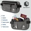 imageVENTURE 4TH Travel Money Belt  Slim Passport Holder RFID Blocking Travel Pouch to Protect Cash Credit Cards and Travel Documents BrownAsh Gray