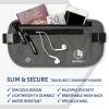imageVENTURE 4TH Travel Money Belt  Slim Passport Holder RFID Blocking Travel Pouch to Protect Cash Credit Cards and Travel Documents BrownAsh Gray