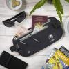 imageVENTURE 4TH Travel Money Belt  Slim Passport Holder RFID Blocking Travel Pouch to Protect Cash Credit Cards and Travel Documents BrownBlack
