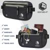 imageVENTURE 4TH Travel Money Belt  Slim Passport Holder RFID Blocking Travel Pouch to Protect Cash Credit Cards and Travel Documents BrownBlack