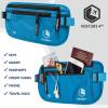 imageVENTURE 4TH Travel Money Belt  Slim Passport Holder RFID Blocking Travel Pouch to Protect Cash Credit Cards and Travel Documents BrownBlue