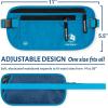 imageVENTURE 4TH Travel Money Belt  Slim Passport Holder RFID Blocking Travel Pouch to Protect Cash Credit Cards and Travel Documents BrownBlue