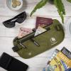 imageVENTURE 4TH Travel Money Belt  Slim Passport Holder RFID Blocking Travel Pouch to Protect Cash Credit Cards and Travel Documents BrownGreen